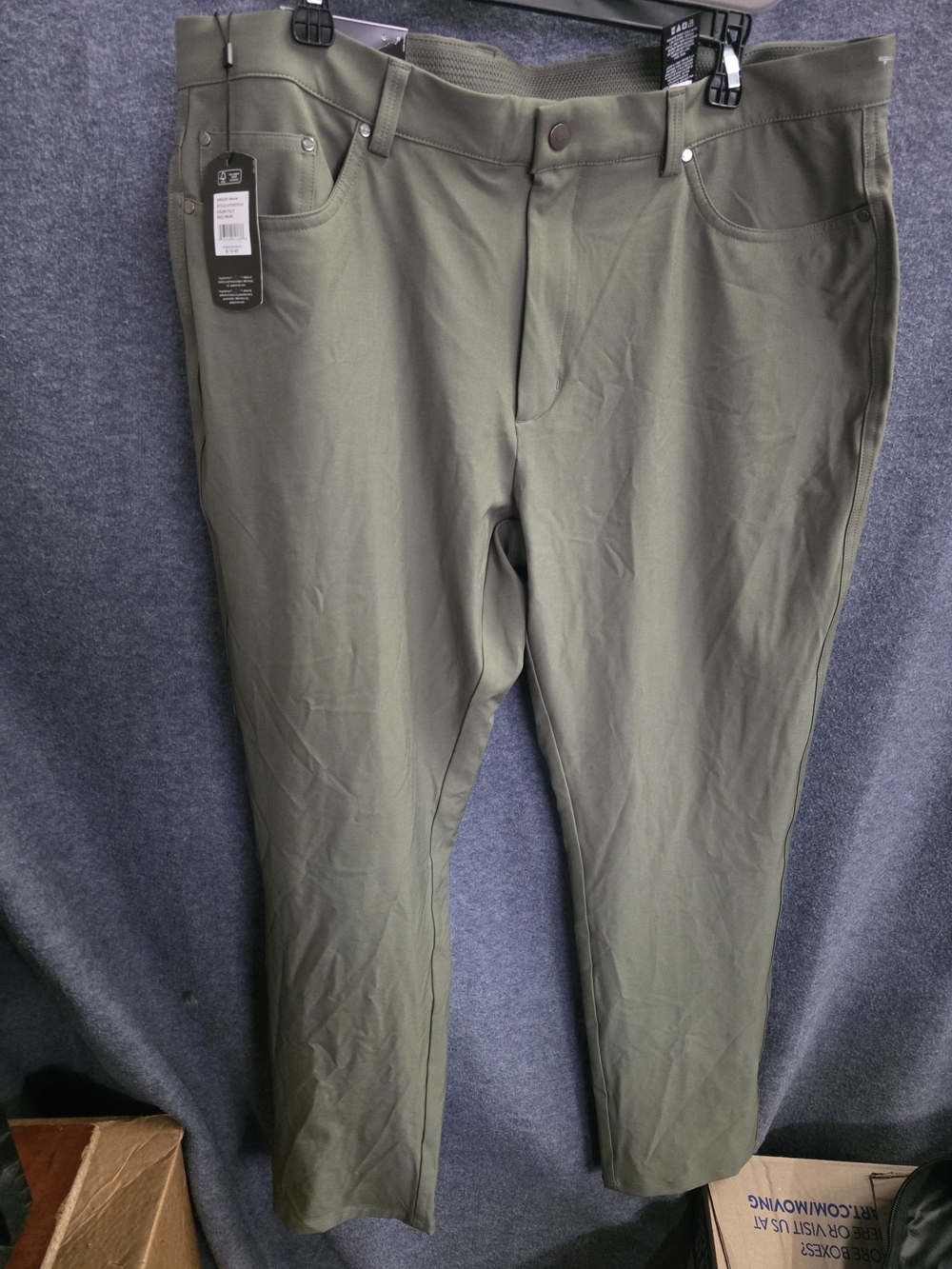 Men's Olive Green Stretch Pants